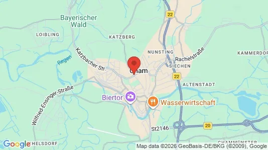 Apartments for rent i Cham - kort over placeringen