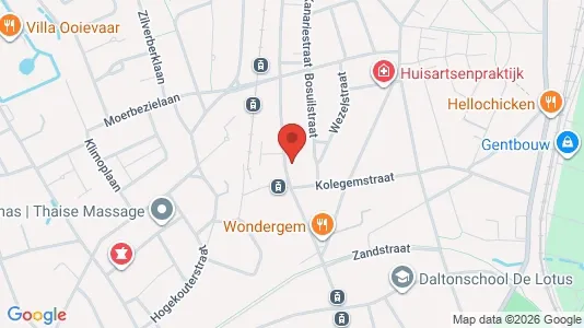 Apartments for rent i Gent Wondelgem - kort over placeringen