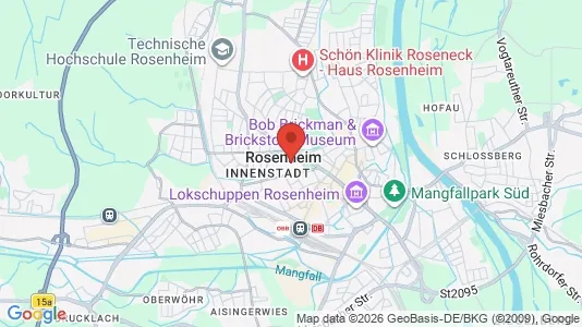 Apartments for rent i Rosenheim - kort over placeringen
