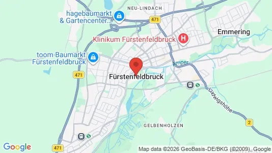 Apartments for rent i Fürstenfeldbruck - kort over placeringen