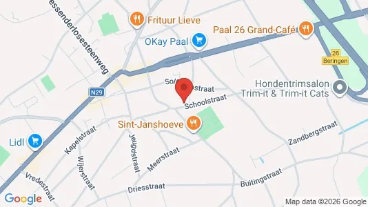 Rooms for rent i Beringen - kort over placeringen