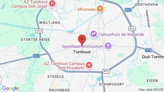Apartments for rent i Turnhout - kort over placeringen