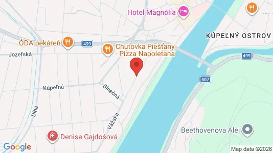 Apartments for rent i Piešťany - kort over placeringen