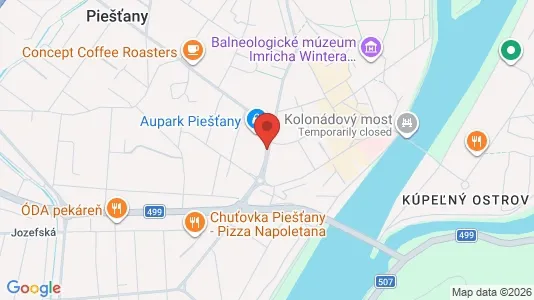 Apartments for rent i Piešťany - kort over placeringen