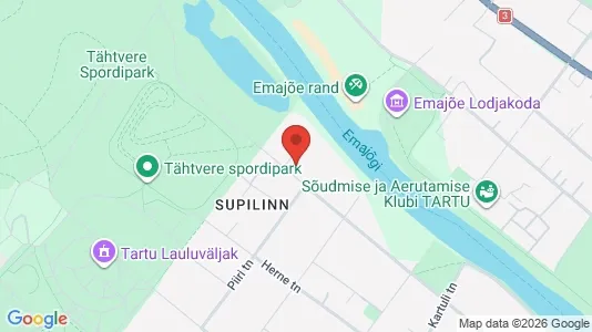 Apartments for rent i Tartu - kort over placeringen
