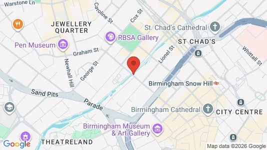 Apartments for rent i Birmingham - West Midlands - kort over placeringen