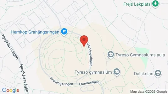 Apartments for rent i Tyresö - kort over placeringen
