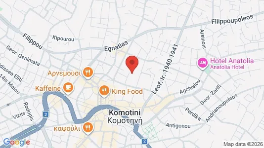 Apartments for rent i Komotini - kort over placeringen