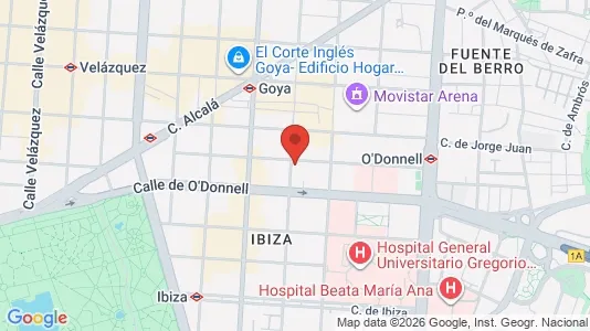 Apartments for rent i Madrid Retiro - kort over placeringen