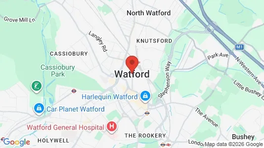 Rooms for rent i Watford - Hertfordshire - kort over placeringen
