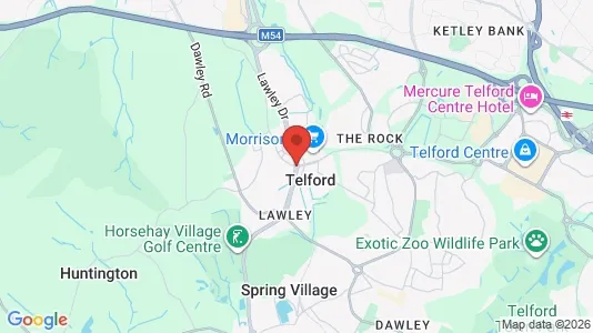 Rooms for rent i Telford - Shropshire - kort over placeringen