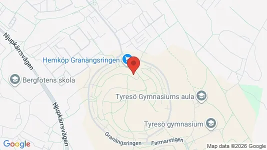 Apartments for rent i Tyresö - kort over placeringen