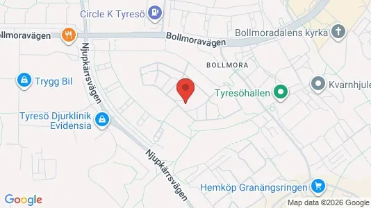 Apartments for rent i Tyresö - kort over placeringen