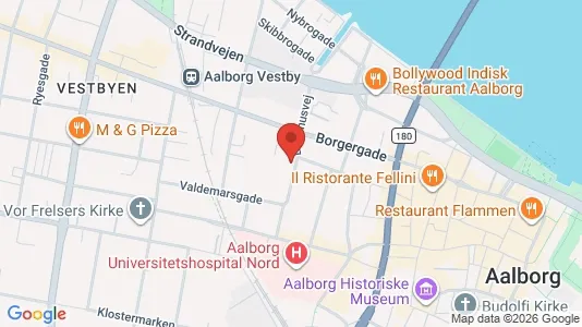 Apartments for rent i Aalborg Center - kort over placeringen