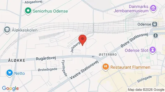 Apartments for rent i Odense C - kort over placeringen