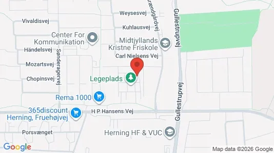 Apartments for rent i Herning - kort over placeringen