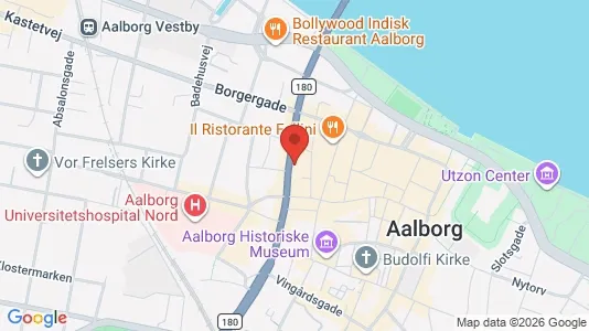 Apartments for rent i Aalborg Center - kort over placeringen