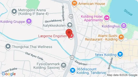 Apartments for rent i Kolding - kort over placeringen
