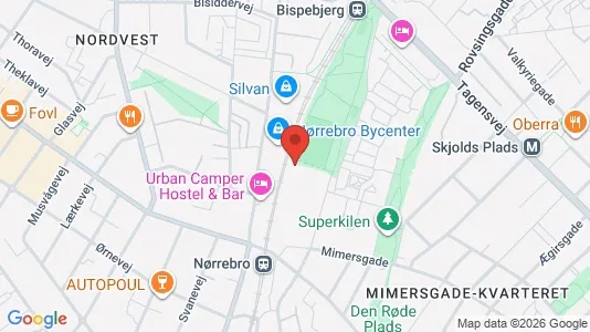 Apartments for rent i Nørrebro - kort over placeringen