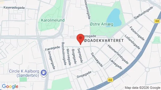 Apartments for rent i Aalborg Center - kort over placeringen