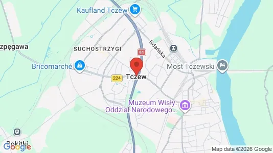 Houses for rent i Tczewski - kort over placeringen