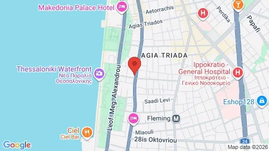 Apartments for rent i Thessaloniki - kort over placeringen