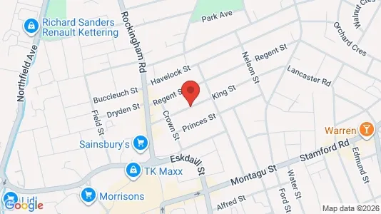 Apartments for rent i Kettering - Northamptonshire - kort over placeringen