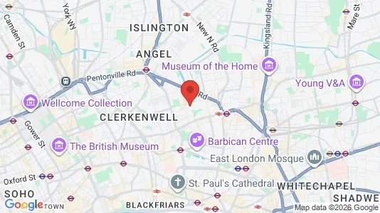 Apartments for rent i London EC1V - kort over placeringen