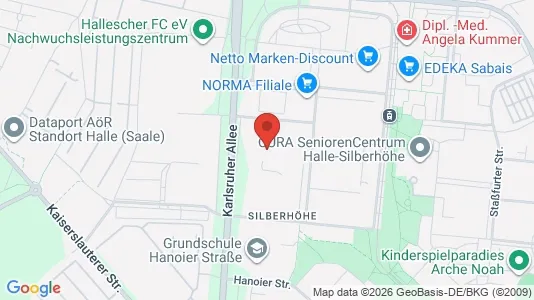 Apartments for rent i Halle (Saale) - kort over placeringen