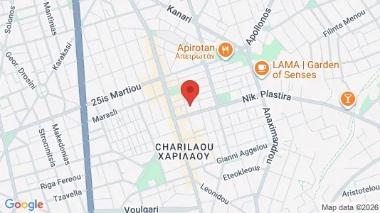 Apartments for rent i Thessaloniki - kort over placeringen