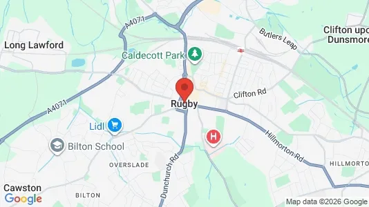 Apartments for rent i Rugby - Warwickshire - kort over placeringen