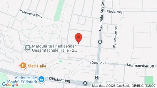 Apartments for rent i Halle (Saale) - kort over placeringen