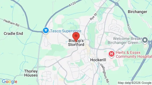 Apartments for rent i Bishop's Stortford - Hertfordshire - kort over placeringen