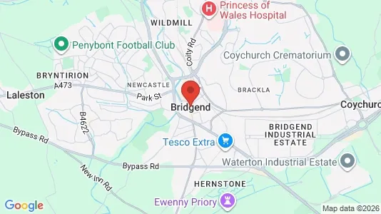 Apartments for rent i Bridgend - Mid Glamorgan - kort over placeringen