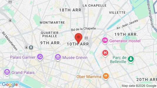 Apartments for rent i Paris 10ème arrondissement - kort over placeringen