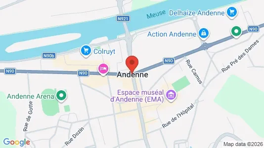 Apartments for rent i Andenne - kort over placeringen