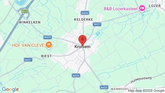 Apartments for rent i Kruisem - kort over placeringen