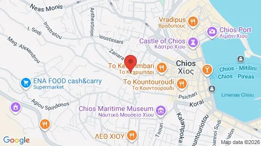 Apartments for rent i Chios - kort over placeringen