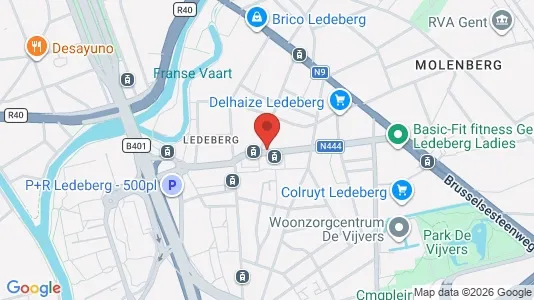 Apartments for rent i Gent Ledeberg - kort over placeringen