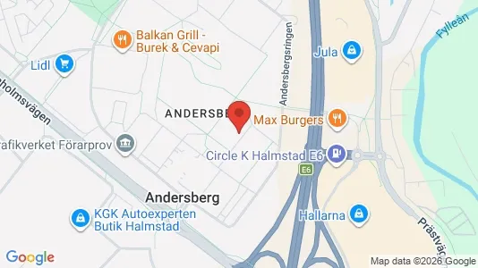 Apartments for rent i Halmstad - kort over placeringen