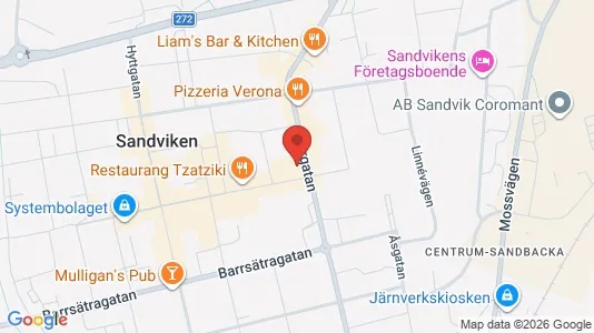Apartments for rent i Sandviken - kort over placeringen