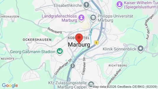 Apartments for rent i Marburg-Biedenkopf - kort over placeringen
