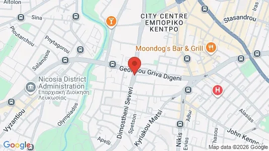 Apartments for rent i Nicosia Lefkosia - kort over placeringen