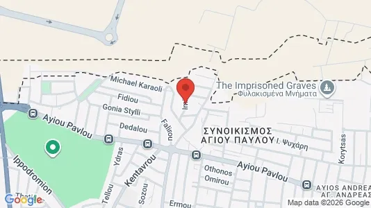 Apartments for rent i Nicosia Agios Dometios - kort over placeringen