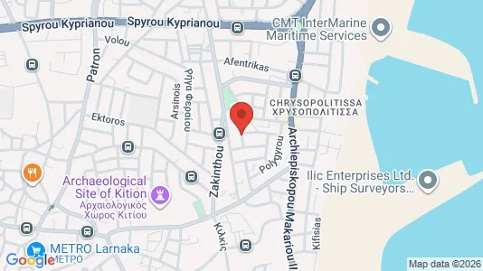 Apartments for rent i Larnaca - kort over placeringen