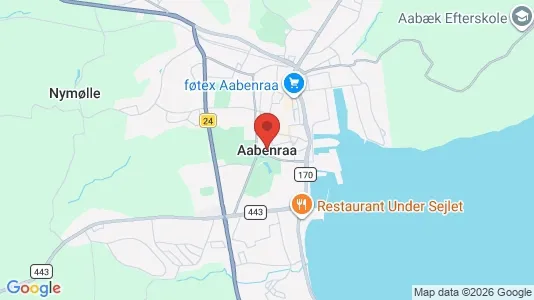 Rooms for rent i Aabenraa - kort over placeringen
