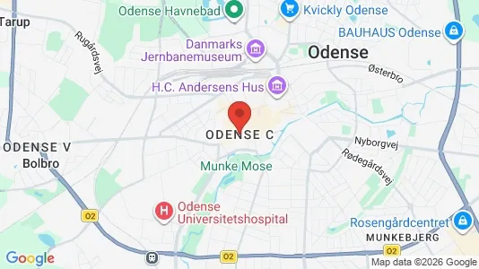 Apartments for rent i Odense C - kort over placeringen