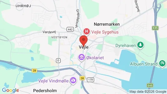 Apartments for rent i Vejle Center - kort over placeringen