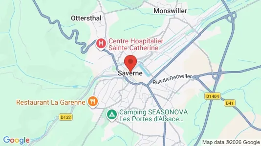 Apartments for rent i Saverne - kort over placeringen