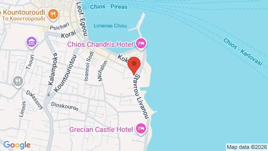 Apartments for rent i Chios - kort over placeringen